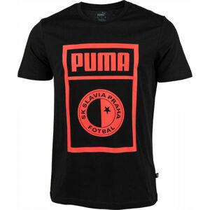 Puma SLAVIA PRAGUE GRAPHIC TEE černá XXL - Pánské triko