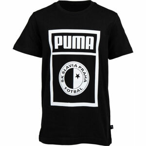 Puma SLAVIA PRAGUE GRAPHIC TEE JR Juniorské triko, bílá, velikost 164