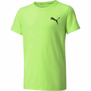 Puma ACTIVE SMALL LOGO TEE Chlapecké sportovní triko, Světle zelená,Černá, velikost