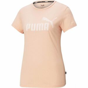 Puma ESS LOGO TEE (S) Dámské triko, Růžová,Bílá, velikost