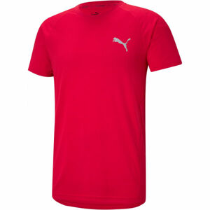 Puma EVOSTRIPE TEE Pánské sportovní triko, červená, velikost S