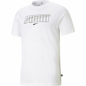 Puma REBEL TEE Pánské triko, bílá, velikost XL