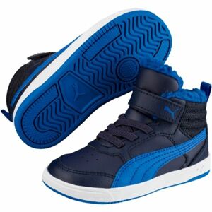 Puma REBOUND STREET V2 FUR PS modrá 13.5 - Dětská zimní obuv