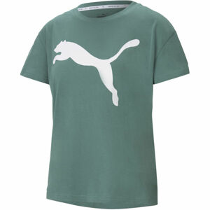 Puma RTG LOGO TEE Dámské triko, Zelená,Bílá, velikost
