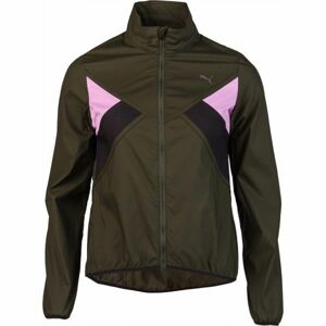 Puma RUN WIND JACKET Dámská bunda, Khaki,Růžová,Černá, velikost