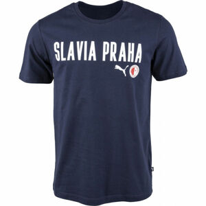 Puma Slavia Prague Graphic Tee DBLU Pánské triko, tmavě modrá, velikost XS