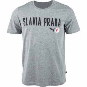 Puma Slavia Prague Graphic Tee DBLU Pánské triko, šedá, velikost 2XL