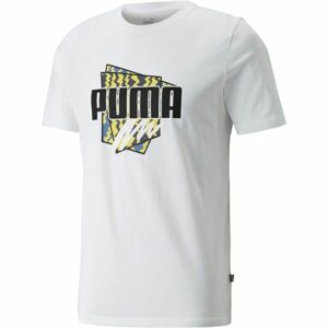 Puma SUMMER GRAPHIC TEE Pánské triko, bílá, veľkosť XL