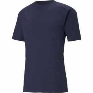 Puma TEAMCUP CASUALS TEE Fotbalové triko, tmavě modrá, velikost M