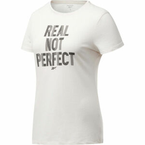Reebok TE GRAPHIC TEE REAL Dámské tričko, Bílá,Černá, velikost S