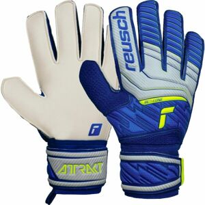 Reusch ATTRAKT SOLID Fotbalové rukavice, Modrá,Šedá,Reflexní neon, velikost 11