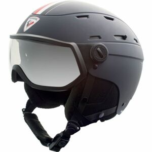 Rossignol ALLSPEED VISOR IMPACTS PHOTO STRATO Lyžařská helma se štítem, černá, velikost