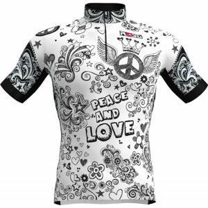 Rosti PACE AND LOVE Pánský cyklistický dres, bílá, velikost