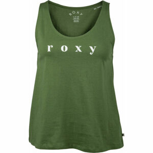 Roxy CLOSING PARTY WORD Dámský nátělník, zelená, velikost XS