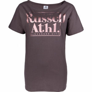 Russell Athletic KIMONO LOOSE FIT TOP Dámské tričko, Tmavě šedá,Růžová, velikost