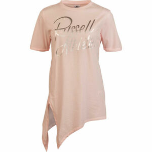 Russell Athletic KNOTTED STRIPTED TEE SHIRT Dámské tričko, růžová, velikost XS