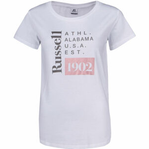 Russell Athletic S/S CREWNECK TEE Dámské tričko, Bílá,Tmavě šedá,Růžová, velikost