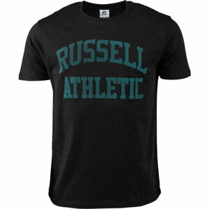 Russell Athletic S/S TEE BLK Pánské tričko, Černá,Modrá, velikost