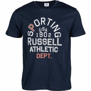 Russell Athletic SPORTING S/S CREWNECK TEE SHIRT tmavě modrá L - Pánské tričko