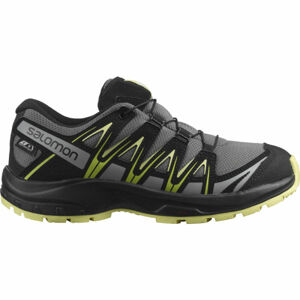 Salomon XA PRO 3D CSWP J Juniorská outdoorová obuv, tmavě šedá, velikost 39