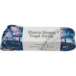 SHARP SHAPE YOGA STRAP LEAVES Jóga páska, tmavě modrá, veľkosť UNI