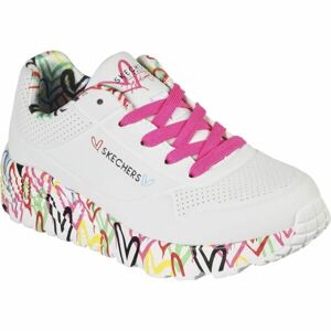 Skechers UNO LITE - LOVELY LUV Dětská volnočasová obuv, bílá, velikost 34