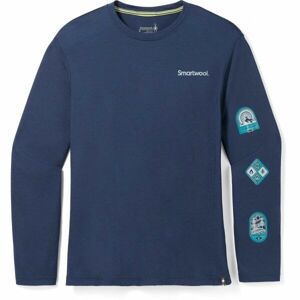 Smartwool OUTDOOR PATCH GRAPHIC Pánské triko, tmavě modrá, veľkosť XL