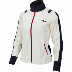 Swix INFINITY Dámská klasická nadčasová bunda na bežecké lyžování, Bílá, velikost XL