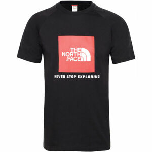 The North Face RAG RED BOX TE Raglánové pánské triko, černá, velikost S