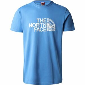 The North Face M S/S WOODCUT DOME TEE Pánské triko, modrá, velikost L