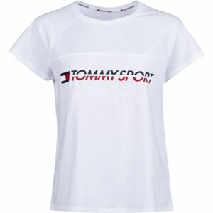 Tommy Hilfiger BLOCKED TEE LOGO Dámské tričko, Bílá,Tmavě modrá,Červená, velikost S