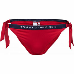 Tommy Hilfiger CHEEKY SIDE TIE BIKINI Dámský spodní díl plavek, Červená,Černá,Bílá, velikost
