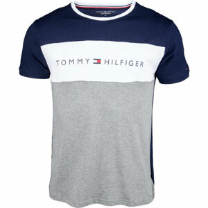 Tommy Hilfiger CN SS TEE LOGO FLAG Pánské tričko, šedá, velikost S