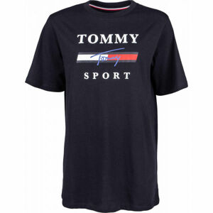 Tommy Hilfiger GRAPHICS  BOYFRIEND TOP Dámské tričko, tmavě modrá, velikost L