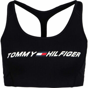 Tommy Hilfiger LIGHT INTENSITY GRAPHIC BRA Dámská sportovní podprsenka, černá, velikost XS
