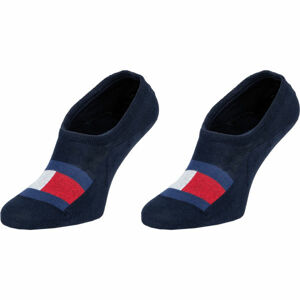 Tommy Hilfiger MEN FOOTIE 2P FLAG Pánské ponožky, tmavě modrá, velikost 39-42