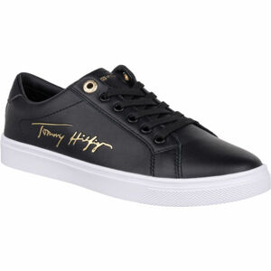 Tommy Hilfiger SIGNATURE CUPSOLE SNEAKER Dámská volnočasová obuv, černá, velikost 38