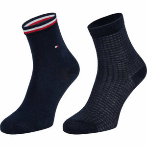Tommy Hilfiger WOMEN SHORT SOCK 2P WAFFLE Dámské ponožky, černá, velikost 35-38