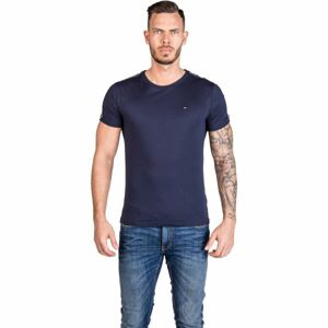 Tommy Hilfiger RN TEE SS Pánské tričko, tmavě modrá, velikost M