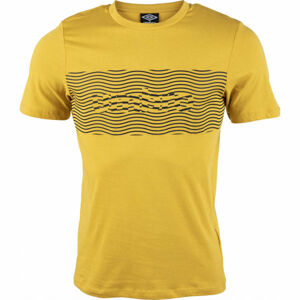 Umbro FW WARPED PANEL GRAPHIC TEE Pánské triko, Žlutá,Černá, velikost