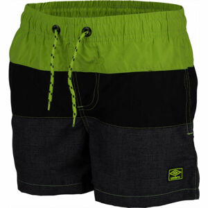 Umbro STEFFAN Chlapecké plavecké šortky, Černá,Zelená, velikost 164-170