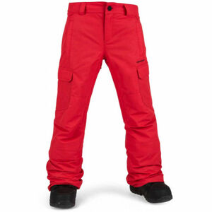 Volcom CARGO INS Dětské zateplené snowboardové kalhoty, červená, velikost L