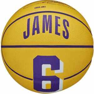 Wilson NBA PLAYER ICON MINI BSKT LEBRON 3 Mini basketbalový míč, žlutá, veľkosť 3