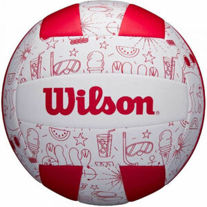 Wilson SEASONAL SUMMER Volejbalový míč, Červená,Bílá, velikost 5