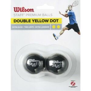Wilson STAFF SQUASH 2 BALL DBL YEL DOT Squashový míček, černá, velikost UNI